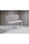 Vegas White Marble Table & Gozde White Bench Set HDR1274