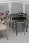 Schwarzer Draht Doppelt Gold Quadratisch Zigon Couchtisch