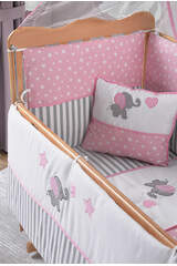 Natural Mother's Side Crib Pink