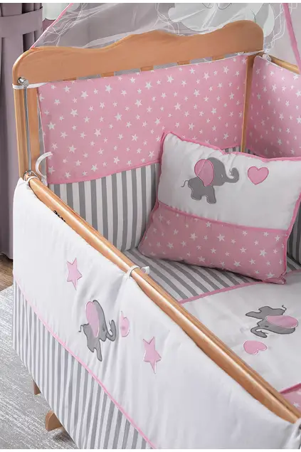 Natural Mother's Side Crib Pink