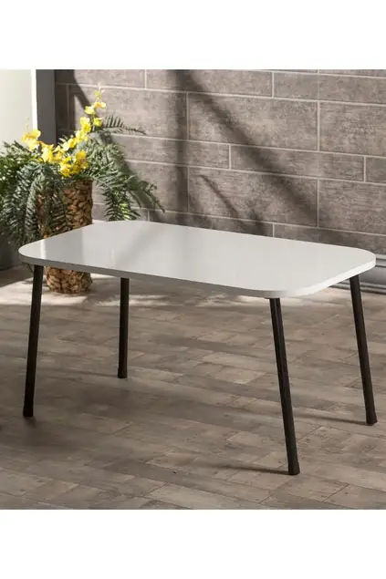Set tavolo e centrotavola a incastro Kr metallo bianco