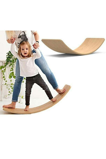 Spielzeug-Balance-Brett aus natürlichem Holz