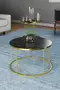 Couchtisch und Zigon Couchtisch Terra Set Gold