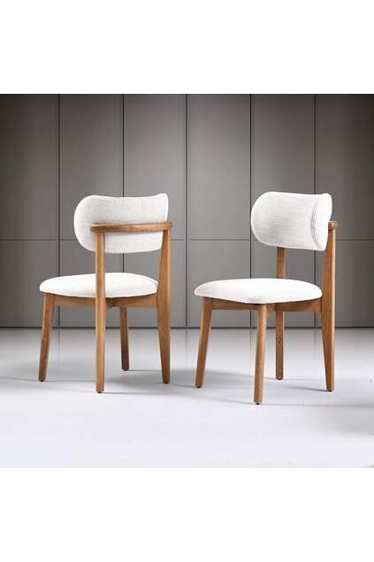 Begum Nature Round Table & Atlas Walnut Chair Set HDR1207