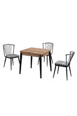 Tesla Nussbaum Tisch & Stuhl Set FRL1039