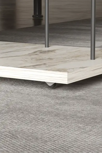 Wheeled Side Table Rectangle