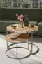 Couchtisch Double Silber Lux Special