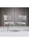 Ceyda Grauer Marmor Runder Tisch & Atlas Chrom Stuhl Set HDR1280