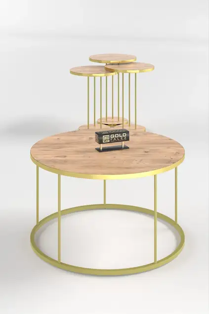 Couchtisch und Zigon Couchtisch Terra Set Gold