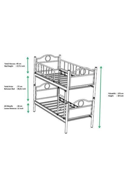 Baby Smaragd Stockbett 80x160 ARM021