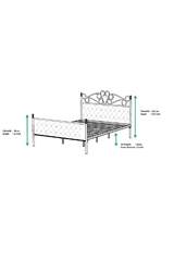 Pedesa Struttura Letto in Metallo 140x200 ARM062 Rosa