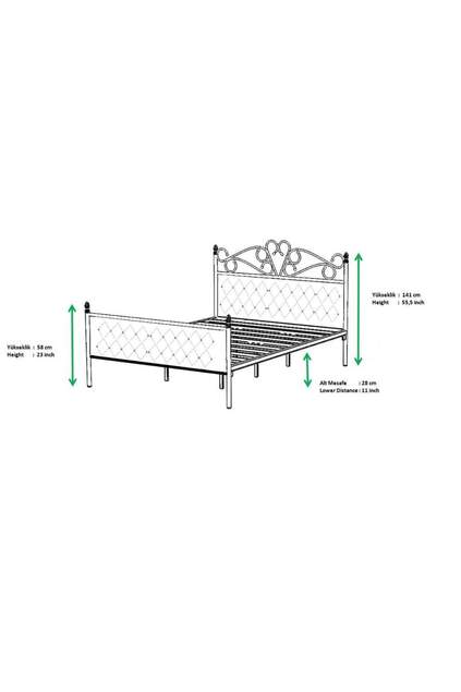 Pedesa Metallbett 140x200 ARM062 Rosa