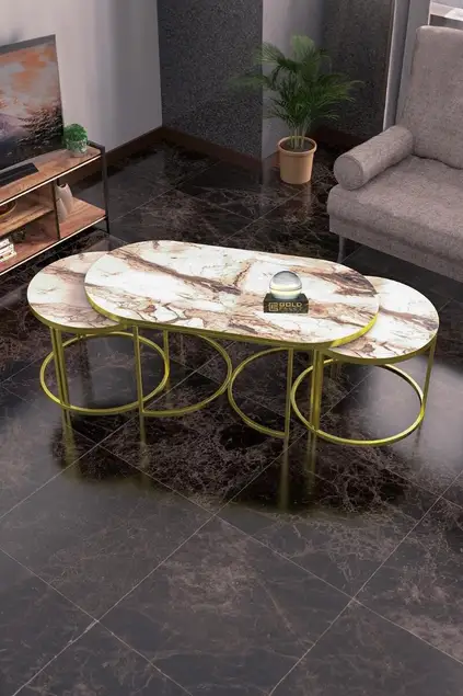 Set di 3 lune piene in oro