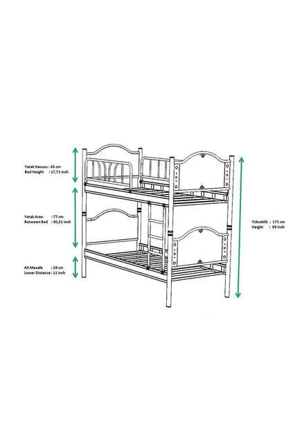 Baby Pearl Bunk Bed 80x160 ARM025 Walnut