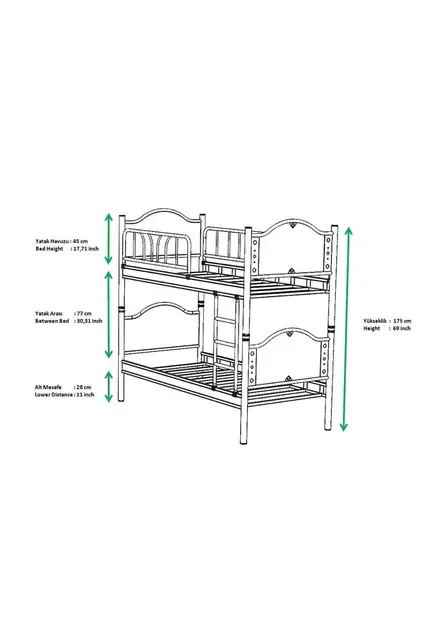 Baby İnci Letto a Castello 80x160 ARM025 Noce