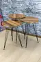 Nesting Table Wire Leg Large 38 Diameter Gray Marble Pattern