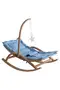 Carrozzina in legno blu