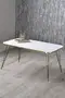 Set tavolo e centrotavola impilabili Kr gamba in filo nero oro bianco