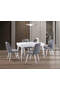 Set Tavolo Orchidea Bianco & Sedie a Scacchi HDR1245