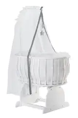 Cestino per culla in MDF bianco