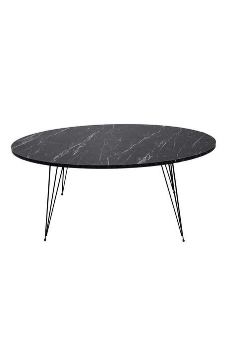 Tavolino da salotto ovale in marmo con gamba a filo