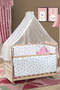 Natural Wooden Mother's Side Crib Bedstead