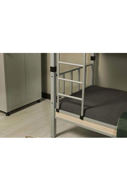 Metallstockbett 90x200 ARM034 Grau