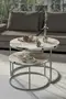 Couchtisch Double Silber Lux Special