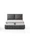 MD Prague 150x200 Double Bed, Base, Headboard Set GM163