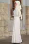 Ecrufarbenes Spitzenkleid