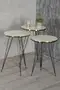 Zigon Coffee Table Black Wire Foot Double Gold Cream