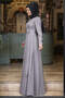 Mara Silvery Evening Dress Gray