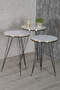 Nesting Table And Center Table Ellipse Set Black Wire Leg Double Gold Efes