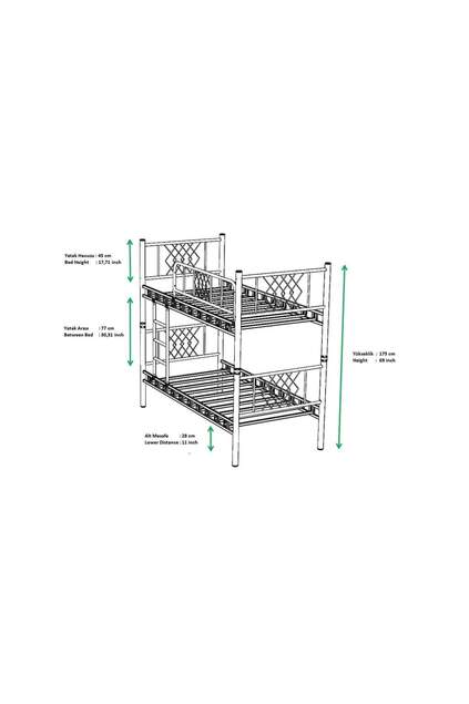 Metis Bunk Bed 90x200 ARM048 White