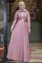 Mara Glittery Evening Dress Dried Rose