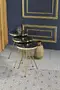 Satztisch 3-Set Gold Metal Leg Bendir