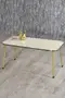 Center Table Cream Metal Leg Kr Double Gold