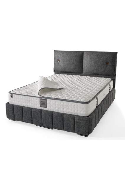 MD Prag 160x200 Çift Kişilik Yatak, Baza, Başlık Seti GM163