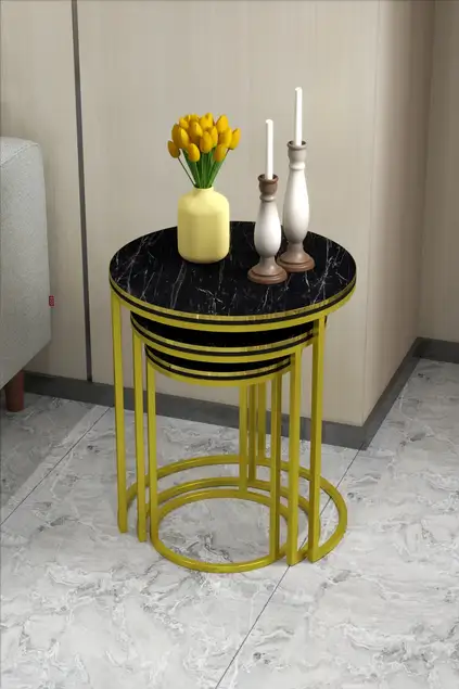 Nesting Table C Lux Double Gold