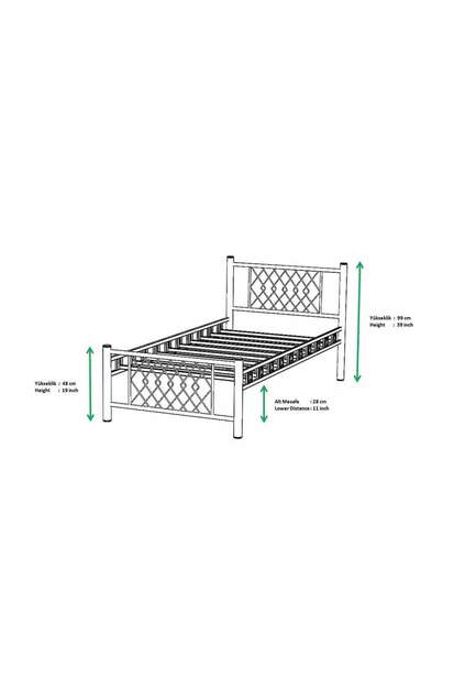Metis Metallbett 90x190 ARM164 Schwarz