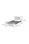 Metis Struttura Letto in Metallo 90x190 ARM164 Nero