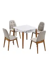Tesla White Table And Chair Set FRL1040