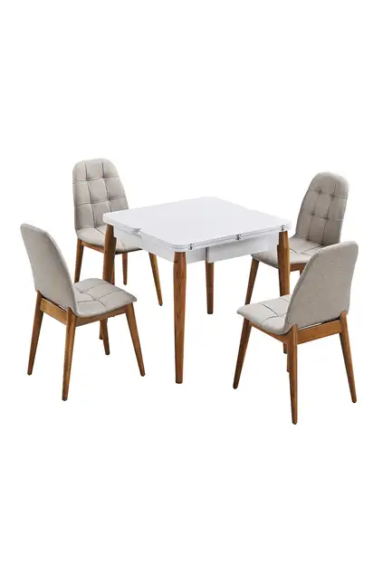 Tesla White Table And Chair Set FRL1040