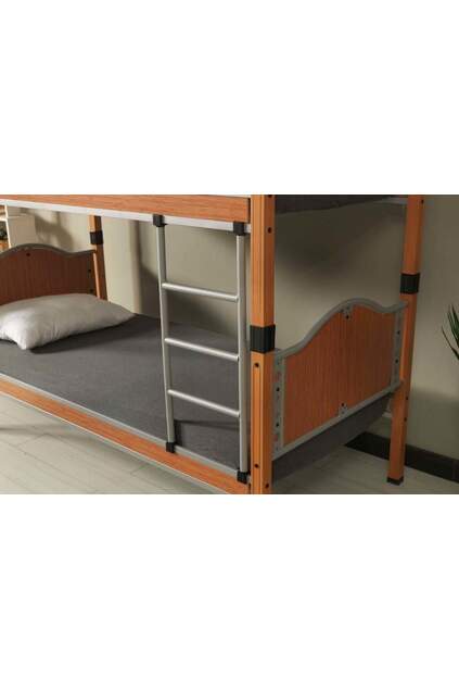 Perle Stockbett 90x190 ARM005 Grau + Nussbaum