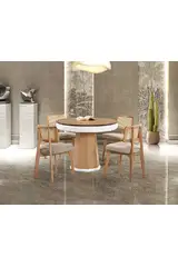 Dream Nature Round Table & Clover Wicker Chair Set HDR1203
