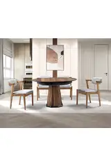 Dream Parquet Round Table & Zeus Chair Set HDR1204