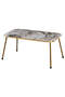 Nesting Table And Center Table Kr Gold Metal Leg Gold White Set