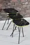 Nesting Table Bendir Metal Leg Double Gold