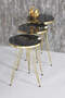 Nesting Table Gold White Wire