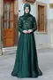 Smaragdfarbenes Isil Abendkleid